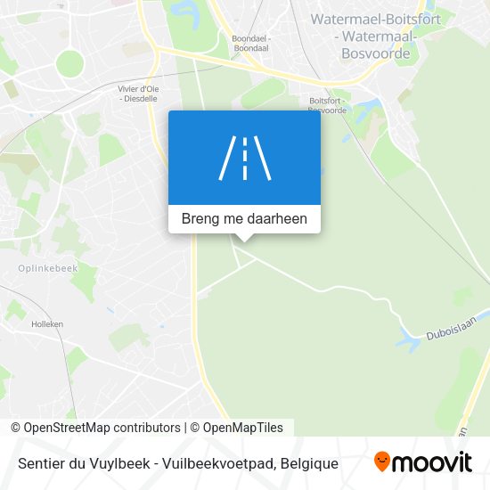 Sentier du Vuylbeek - Vuilbeekvoetpad kaart