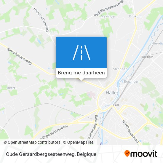 Oude Geraardbergsesteenweg kaart