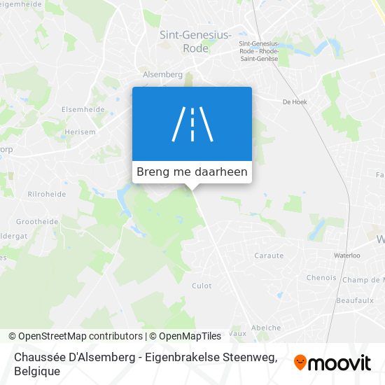 Chaussée D'Alsemberg - Eigenbrakelse Steenweg kaart