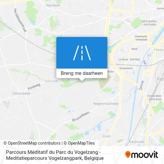 Parcours Méditatif du Parc du Vogelzang - Meditatieparcours Vogelzangpark kaart