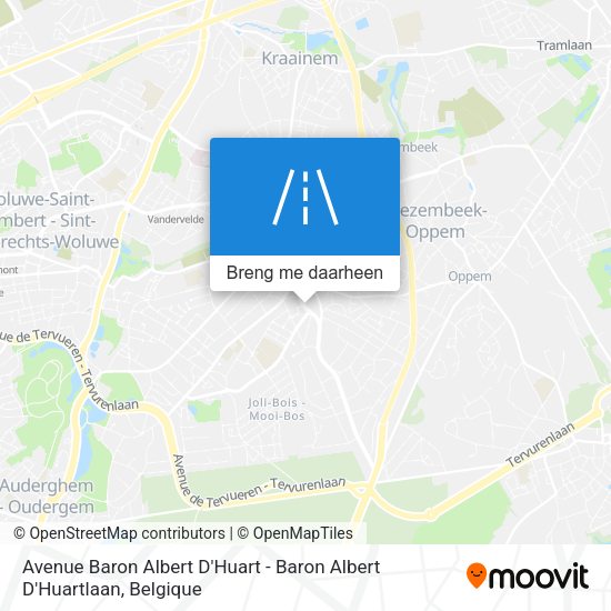 Avenue Baron Albert D'Huart - Baron Albert D'Huartlaan kaart