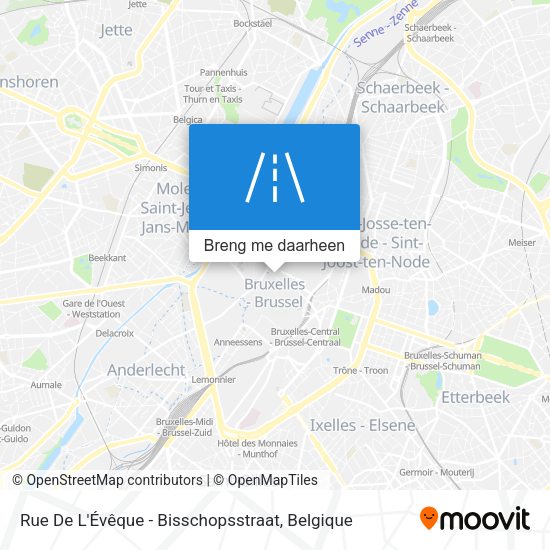 Rue De L'Évêque - Bisschopsstraat kaart