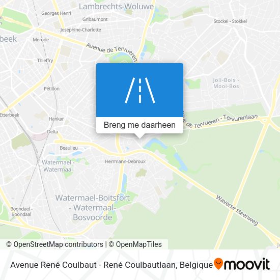 Avenue René Coulbaut - René Coulbautlaan kaart