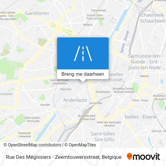 Rue Des Mégissiers - Zeemtouwersstraat kaart