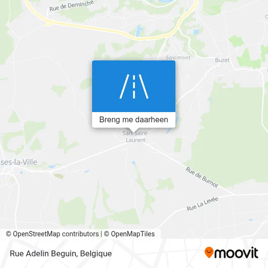 Rue Adelin Beguin kaart
