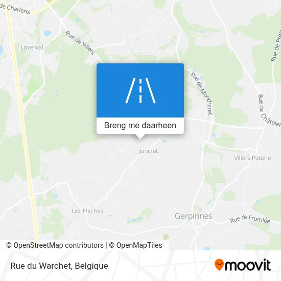 Rue du Warchet kaart