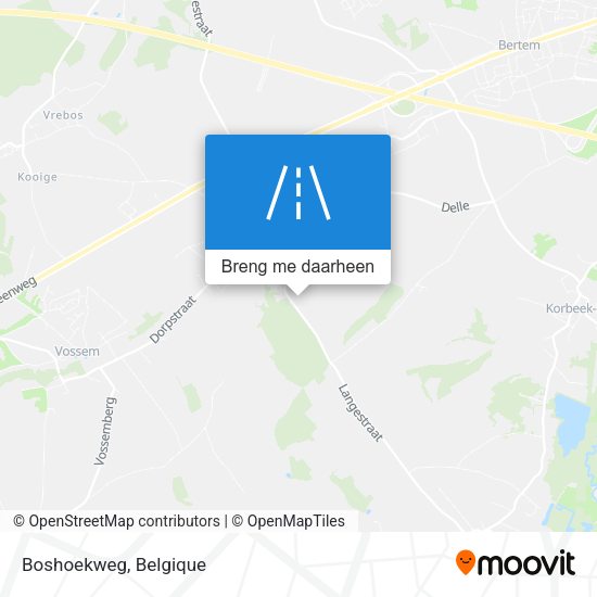 Boshoekweg kaart