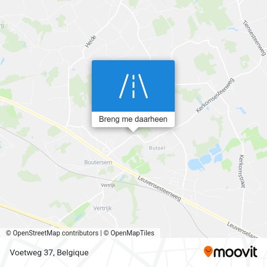 Voetweg 37 kaart