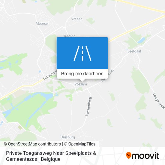 Private Toegansweg Naar Speelplaats & Gemeentezaal kaart