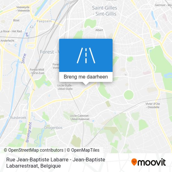 Rue Jean-Baptiste Labarre - Jean-Baptiste Labarrestraat kaart