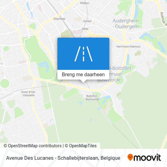Avenue Des Lucanes - Schallebijterslaan kaart