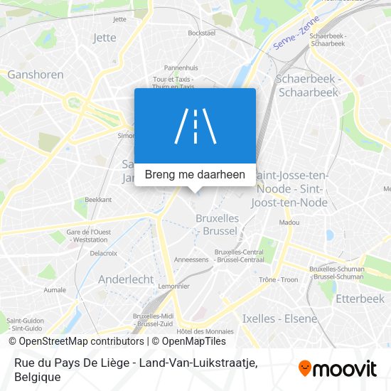 Rue du Pays De Liège - Land-Van-Luikstraatje kaart