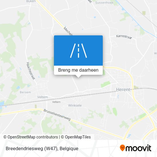 Breedendriesweg (W47) kaart
