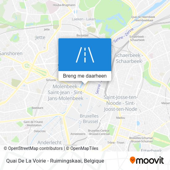 Quai De La Voirie - Ruimingskaai kaart