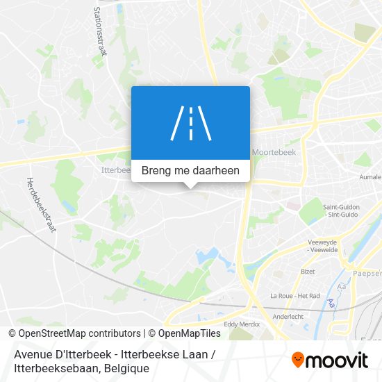Avenue D'Itterbeek - Itterbeekse Laan / Itterbeeksebaan kaart