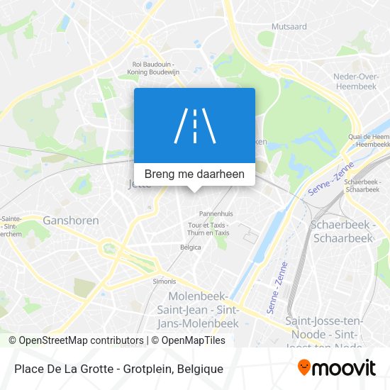 Place De La Grotte - Grotplein kaart