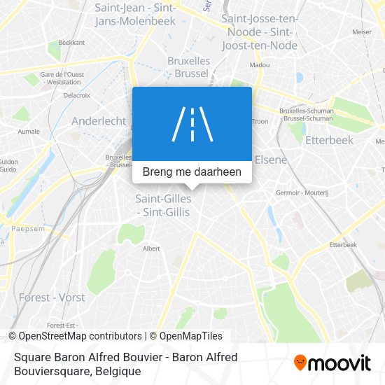 Square Baron Alfred Bouvier - Baron Alfred Bouviersquare kaart