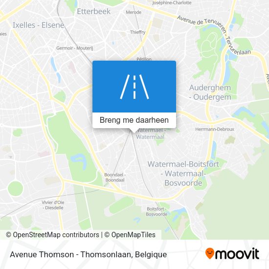 Avenue Thomson - Thomsonlaan kaart