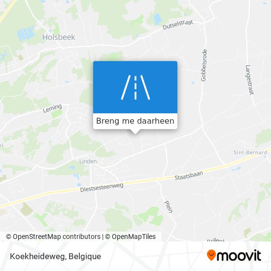 Koekheideweg kaart