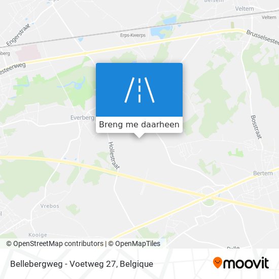 Bellebergweg - Voetweg 27 kaart