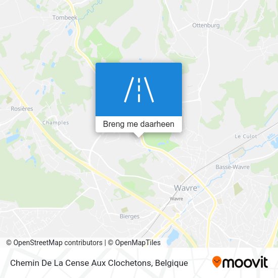 Chemin De La Cense Aux Clochetons kaart