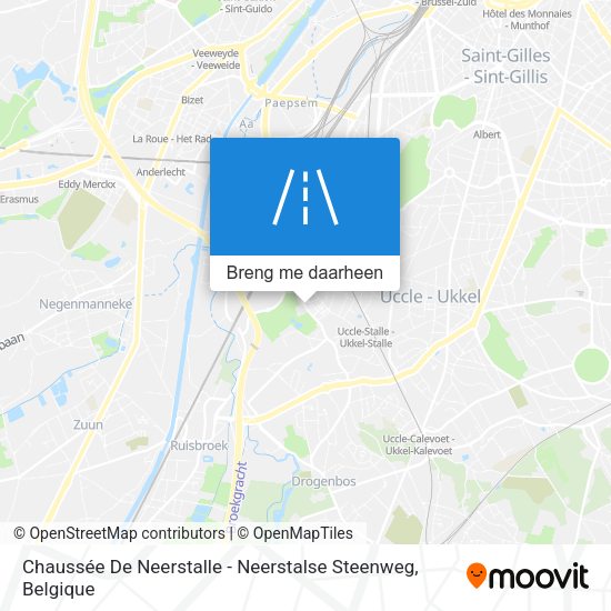 Chaussée De Neerstalle - Neerstalse Steenweg kaart
