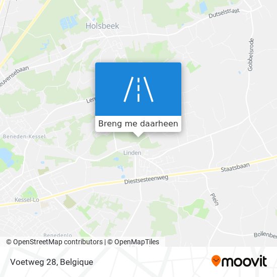 Voetweg 28 kaart