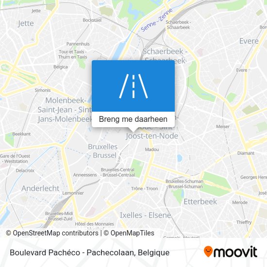 Boulevard Pachéco - Pachecolaan kaart