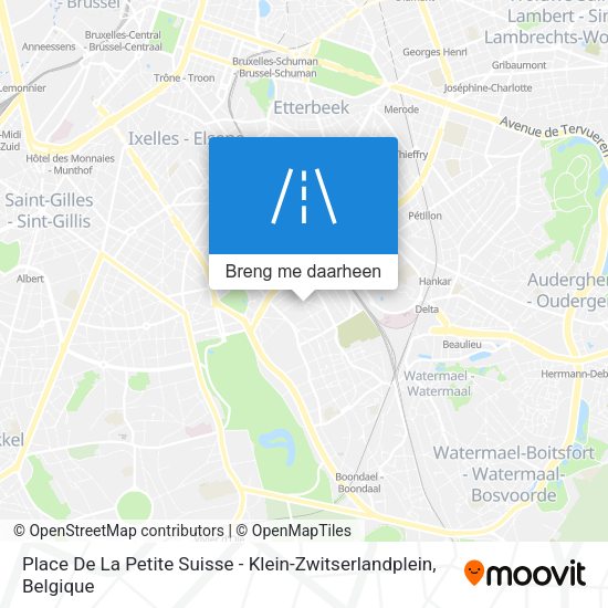 Place De La Petite Suisse - Klein-Zwitserlandplein kaart