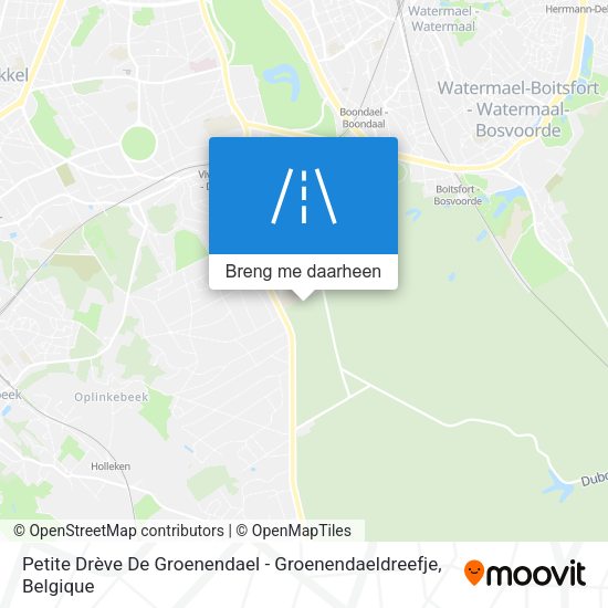 Petite Drève De Groenendael - Groenendaeldreefje kaart