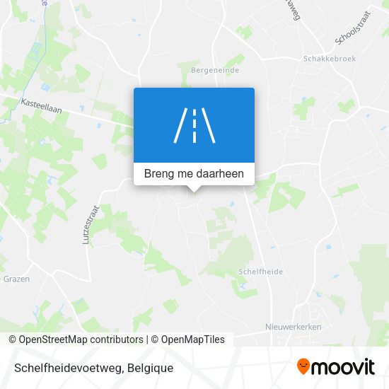 Schelfheidevoetweg kaart
