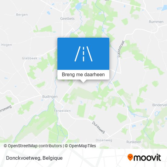 Donckvoetweg kaart