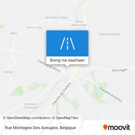 Rue Montagne Des Aveugles kaart