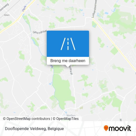 Dooflopende Veldweg kaart