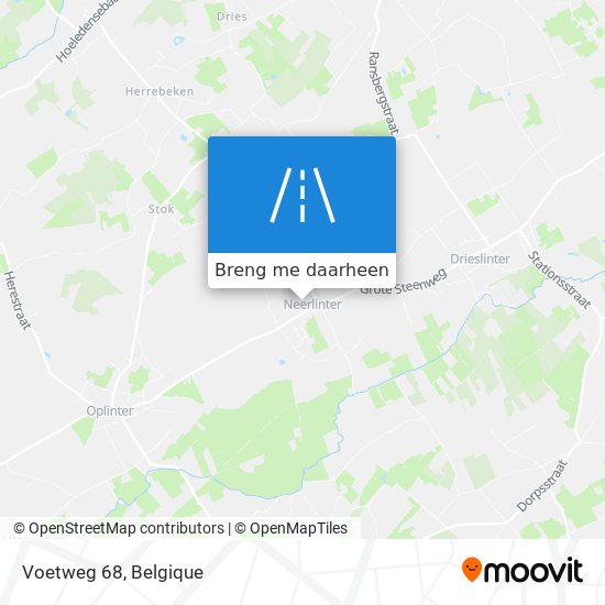 Voetweg 68 kaart