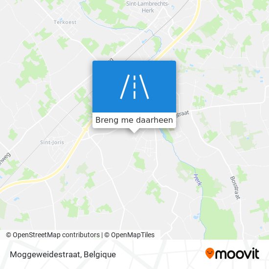 Moggeweidestraat kaart