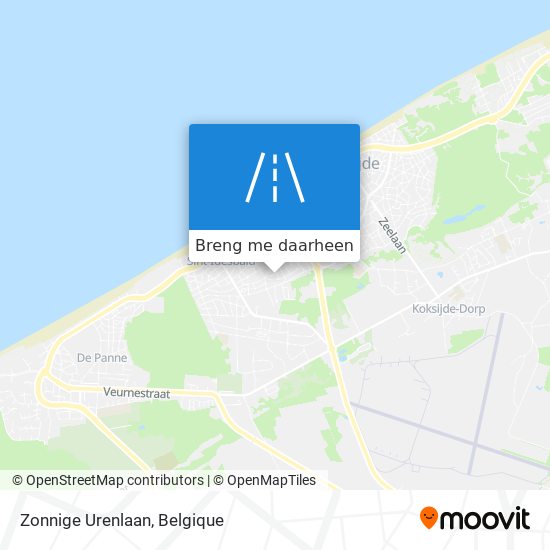 Zonnige Urenlaan kaart