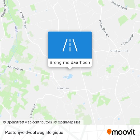 Pastorijveldvoetweg kaart