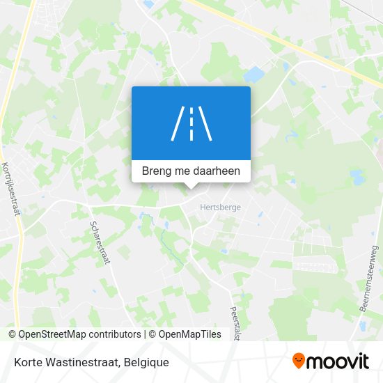 Korte Wastinestraat kaart