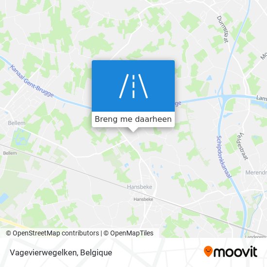 Vagevierwegelken kaart