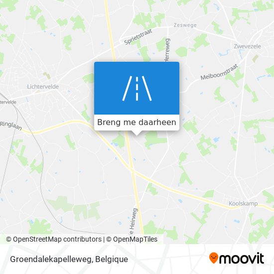 Groendalekapelleweg kaart