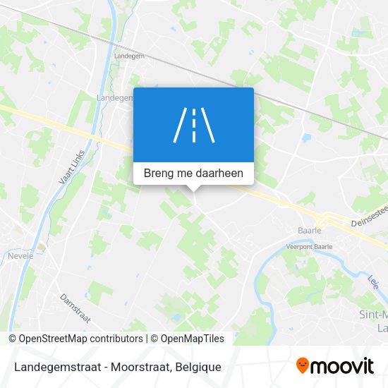 Landegemstraat - Moorstraat kaart