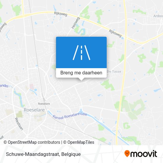 Schuwe-Maandagstraat kaart
