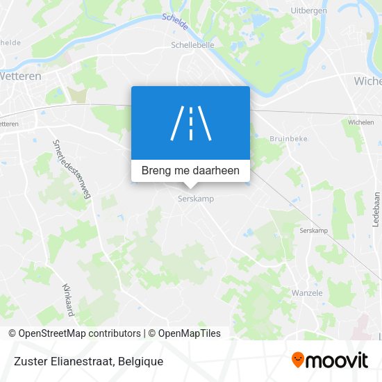 Zuster Elianestraat kaart