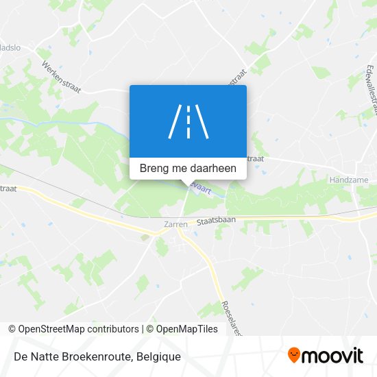 De Natte Broekenroute kaart
