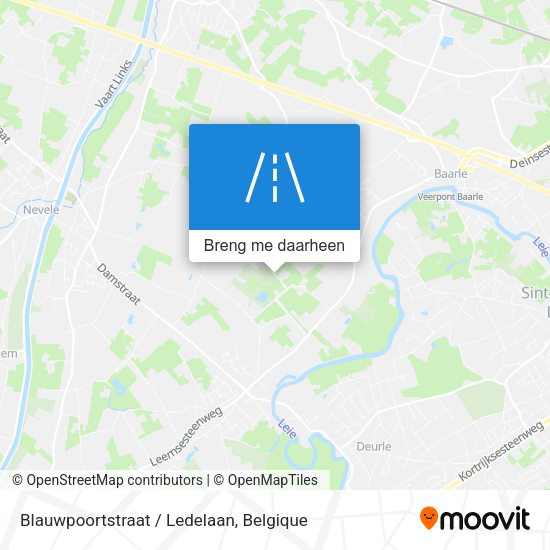Blauwpoortstraat / Ledelaan kaart