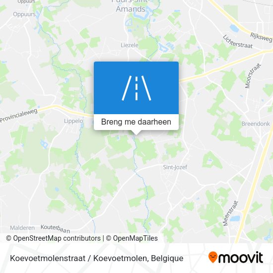 Koevoetmolenstraat / Koevoetmolen kaart