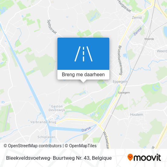 Bleekveldsvoetweg- Buurtweg Nr. 43 kaart