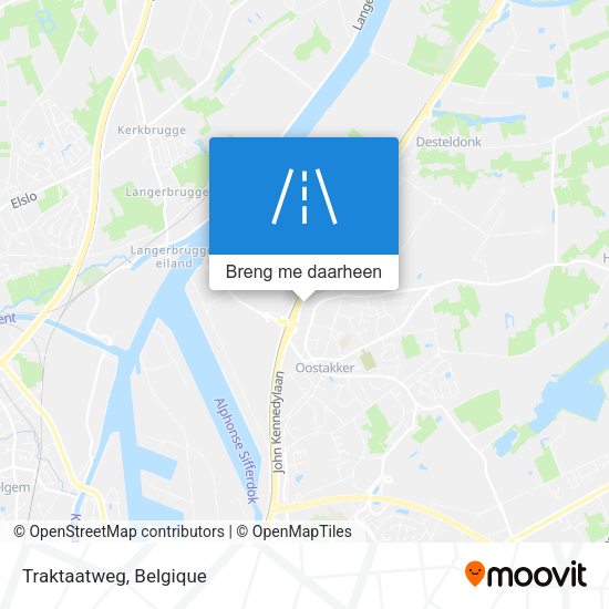 Traktaatweg kaart