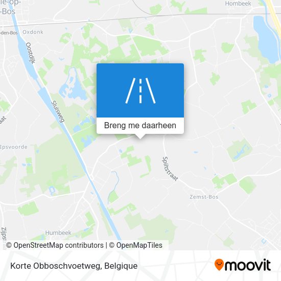 Korte Obboschvoetweg kaart